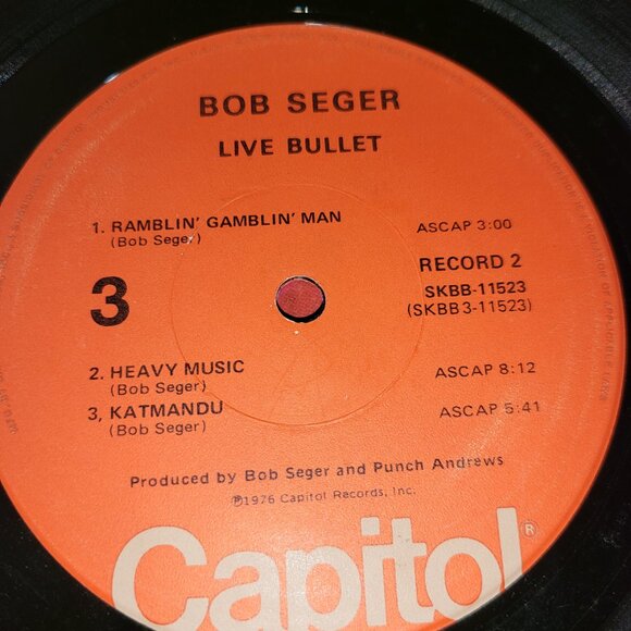 BOB SEGER Live Bullet Double LP Vinyl 1976 Capitol Records SKBB-11523 Rock LP6 - Picture 10 of 16